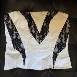 Bebe Ivory Strapless Corset